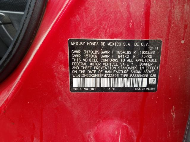2015 HONDA FIT EX 3HGGK5H88FM733856