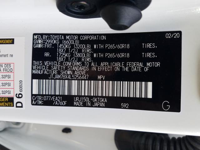 2020 LEXUS GX 460 PRE JTJAM7BX4L5256447