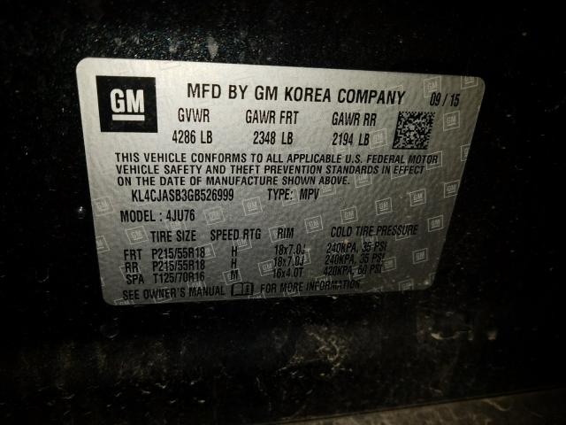 2016 BUICK ENCORE KL4CJASB3GB526999