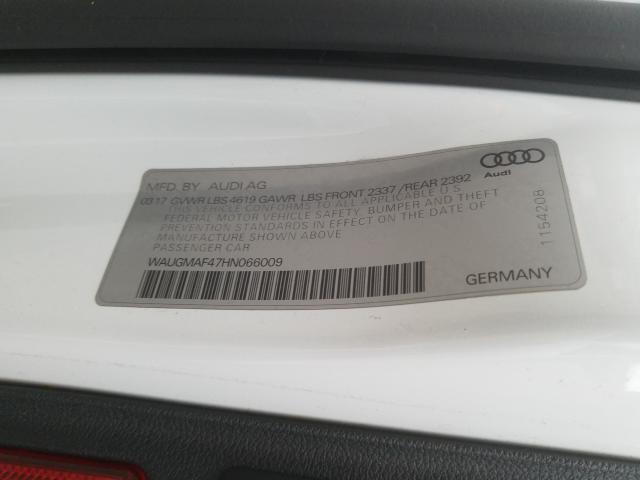2017 AUDI A4 ULTRA P WAUGMAF47HN066009
