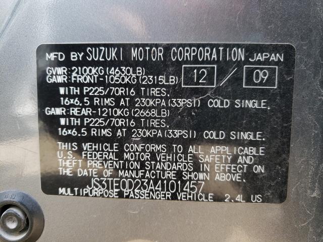 2010 SUZUKI GRAND VITA JS3TE0D23A4101457