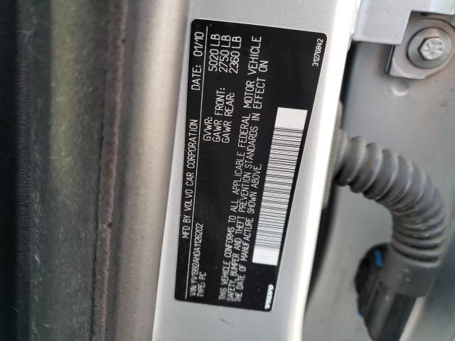 2010 VOLVO S80 T6 YV1992AH0A1126202