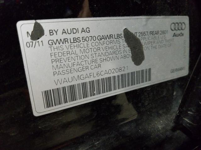 2012 AUDI S4 PRESTIG WAUMGAFL6CA020821