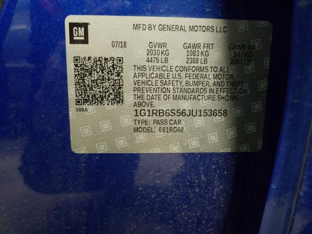 VIN 1G1RB6S56JU153658 2018 Chevrolet Volt, Premier no.10