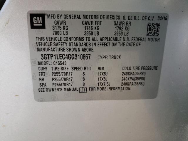 2016 GMC SIERRA C15 3GTP1LEC4GG310867