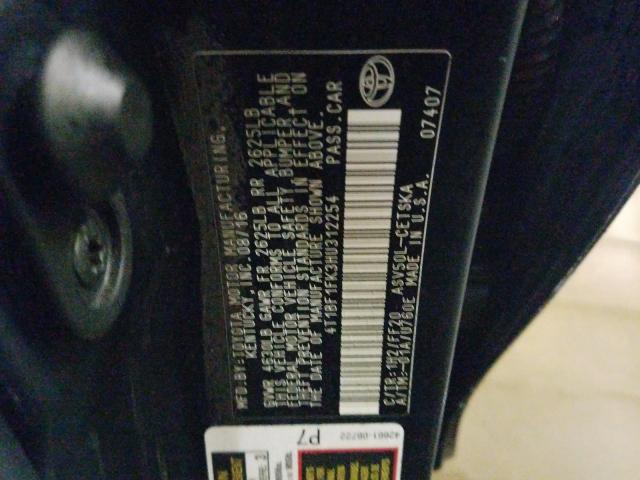 2017 TOYOTA CAMRY LE 4T1BF1FK3HU312254