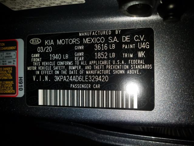 2020 KIA RIO 3KPA24AD6LE329420