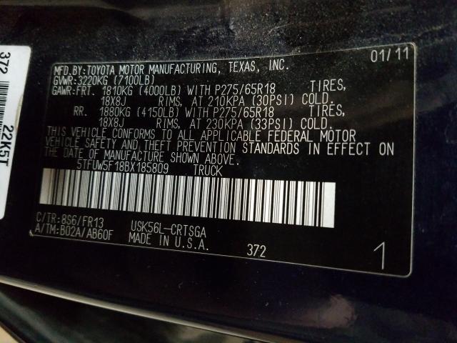 2011 TOYOTA TUNDRA DOU 5TFUW5F18BX185809