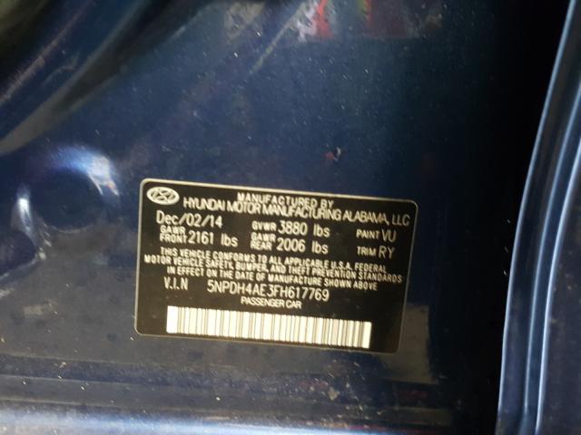 2015 HYUNDAI ELANTRA SE 5NPDH4AE3FH617769