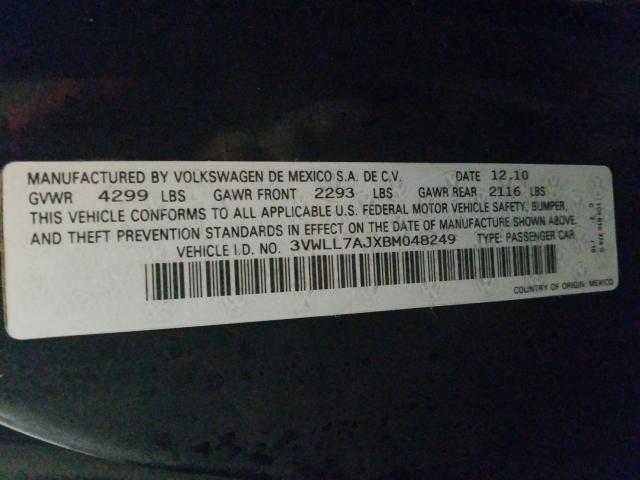 2011 VOLKSWAGEN JETTA TDI 3VWLL7AJXBM048249