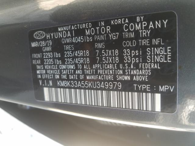 2019 HYUNDAI KONA LIMIT KM8K33A55KU349979