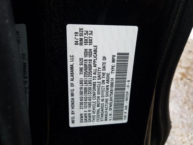 2019 HONDA ODYSSEY EX 5FNRL6H75KB106614