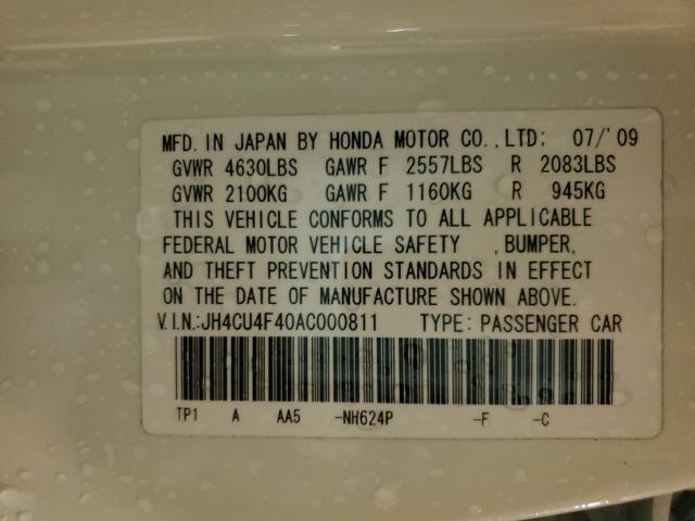 2010 ACURA TSX JH4CU4F40AC000811