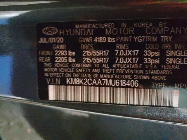 2021 HYUNDAI KONA SEL KM8K2CAA7MU618406