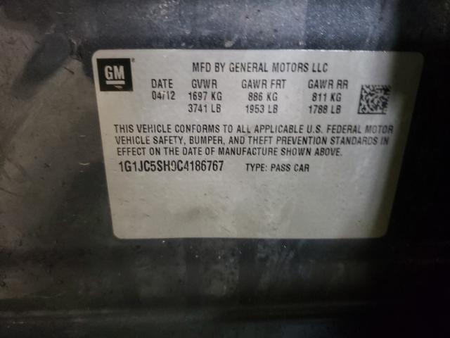2012 CHEVROLET SONIC LT 1G1JC5SH9C4186767