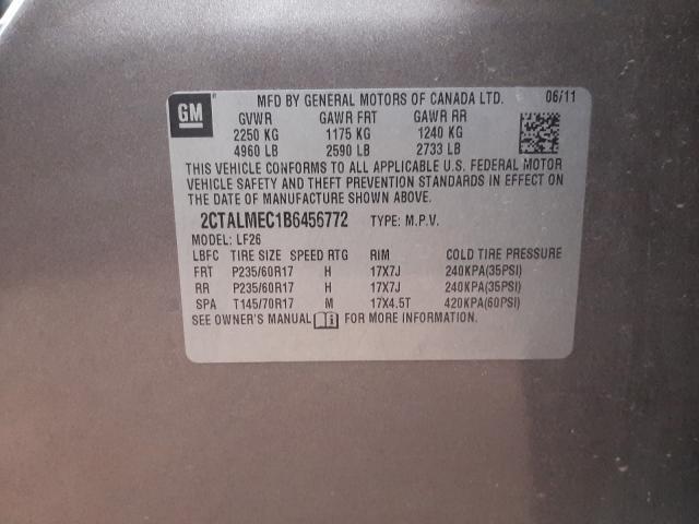 2011 GMC TERRAIN SL 2CTALMEC1B6456772