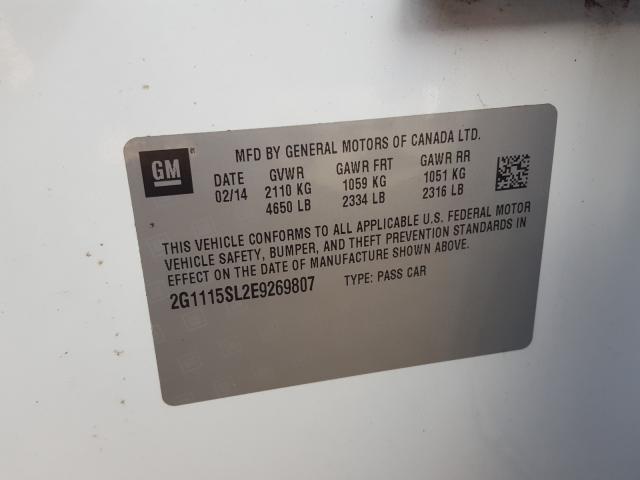 2014 CHEVROLET IMPALA LT 2G1115SL2E9269807