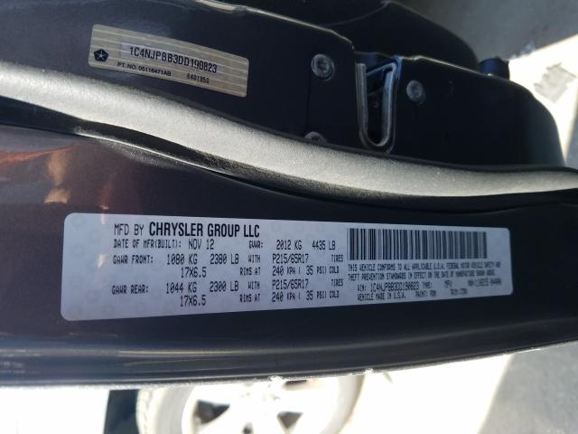 2013 JEEP PATRIOT SP 1C4NJPBB3DD190823