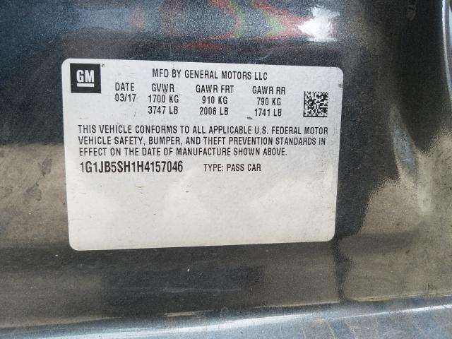 2017 CHEVROLET SONIC LS 1G1JB5SH1H4157046