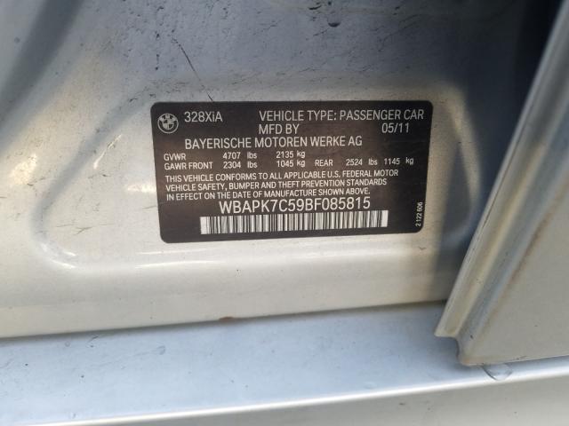 2011 BMW 328 XI WBAPK7C59BF085815
