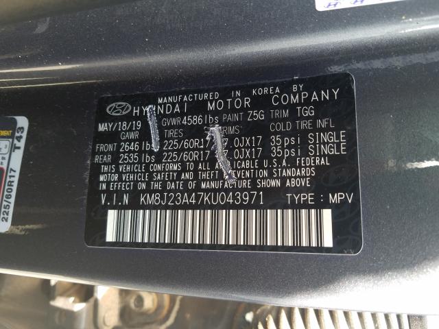 2019 HYUNDAI TUCSON SE KM8J23A47KU043971
