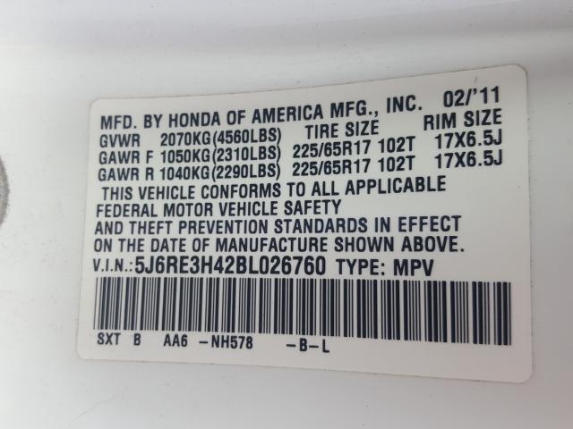 2011 HONDA CR-V SE 5J6RE3H42BL026760