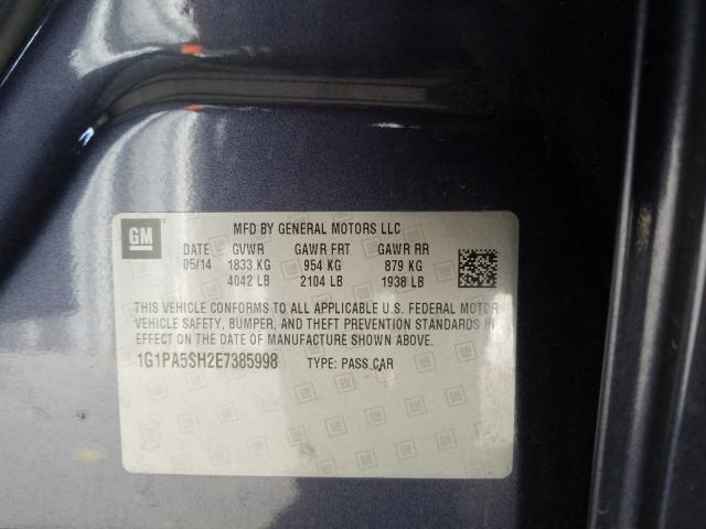 2014 CHEVROLET CRUZE LS 1G1PA5SH2E7385998