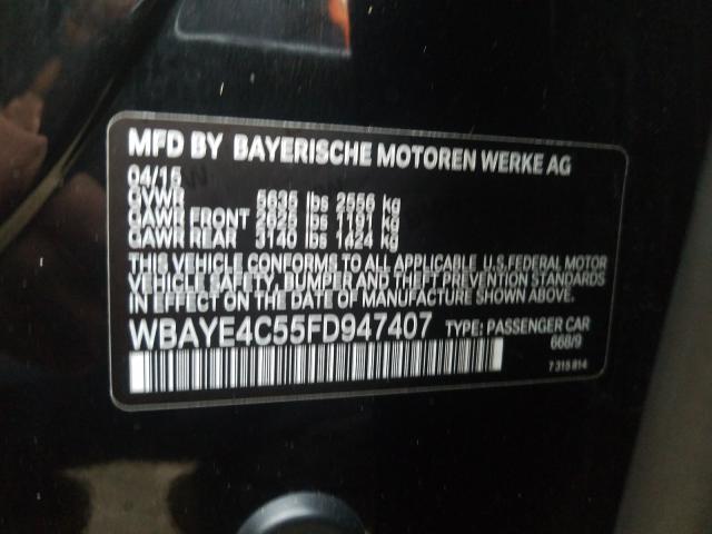 2015 BMW 740 LI WBAYE4C55FD947407
