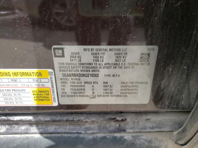 2017 BUICK ENCLAVE 5GAKRBKD0HJ216562