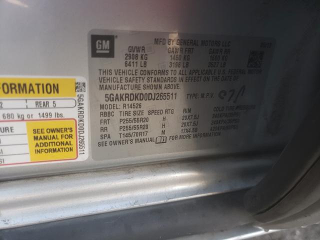 2013 BUICK ENCLAVE 5GAKRDKD0DJ265511