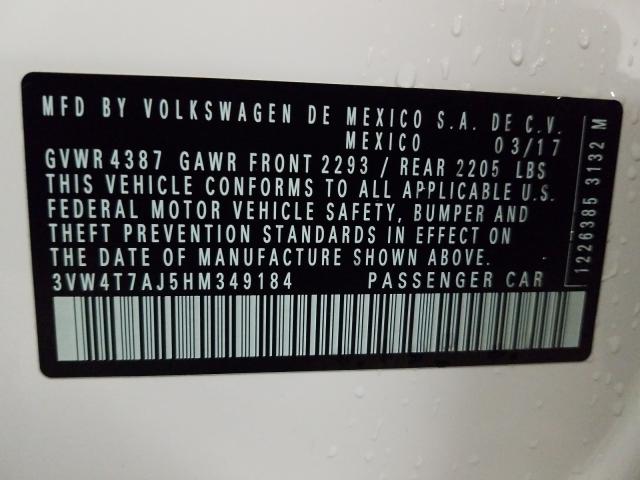 2017 VOLKSWAGEN JETTA GLI 3VW4T7AJ5HM349184