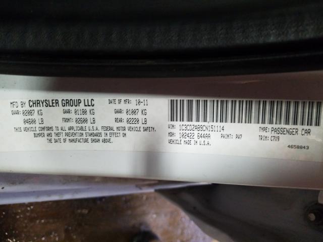 2012 DODGE AVENGER SE 1C3CDZAB9CN151114