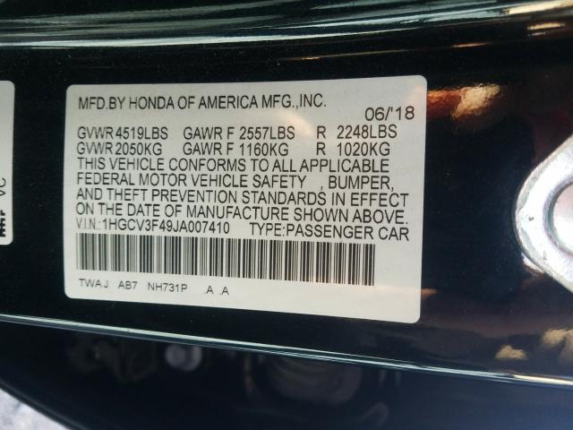 2018 HONDA ACCORD HYB 1HGCV3F49JA007410