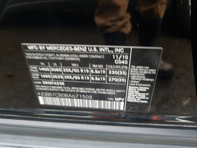 2011 MERCEDES-BENZ ML 550 4MA 4JGBB7CB0BA671508