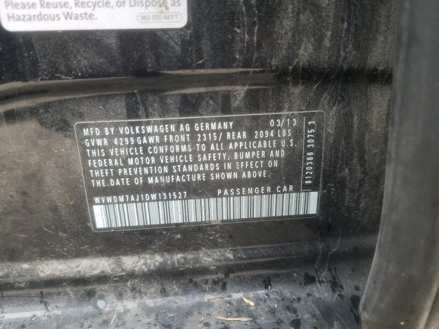 2013 VOLKSWAGEN GOLF WVWDM7AJ1DW131527