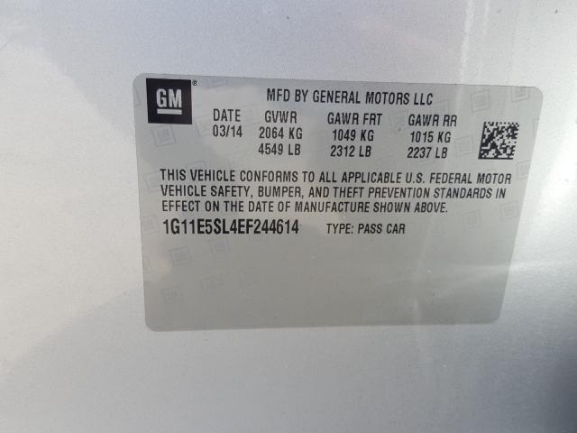 2014 CHEVROLET MALIBU 2LT 1G11E5SL4EF244614