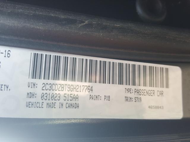 2016 DODGE CHALLENGER 2C3CDZBT9GH217764