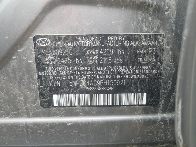 2011 HYUNDAI SONATA SE 5NPEC4AC9BH150921