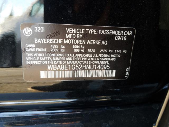 2017 BMW 320 I WBA8E1G52HNU14095