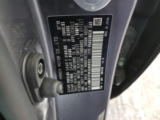 2018 HONDA CIVIC TOUR JHMFC1F99JX009932