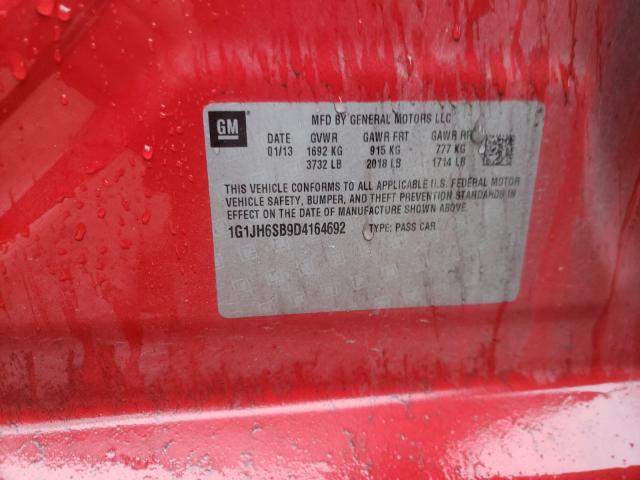 2013 CHEVROLET SONIC RS 1G1JH6SB9D4164692