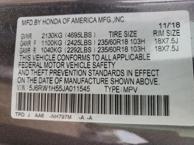 2018 HONDA CR-V EX 5J6RW1H55JA011545