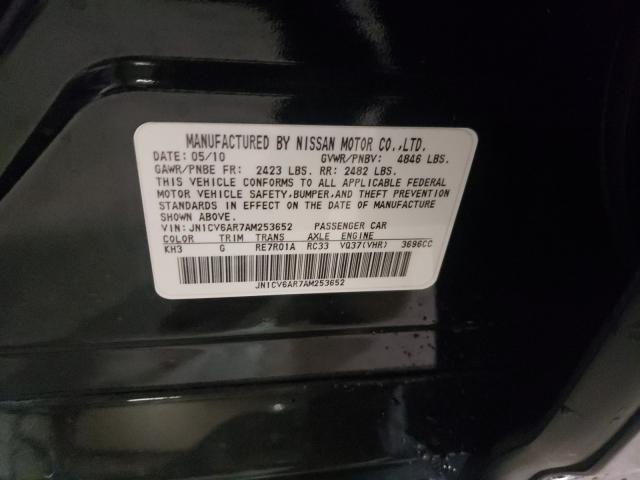 2010 INFINITI G37 JN1CV6AR7AM253652