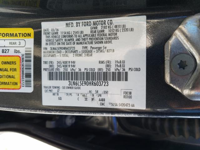 2017 LINCOLN MKZ RESERV 3LN6L5E90HR603723