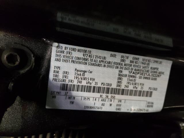 2018 FORD FOCUS S 1FADP3E21JL322287