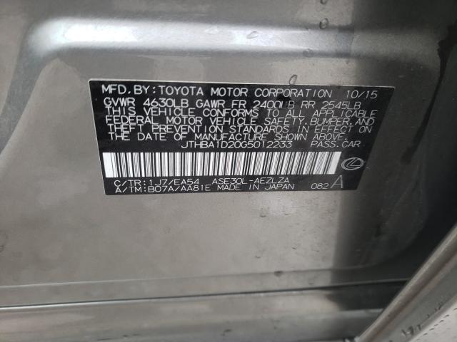 2016 LEXUS IS 200T JTHBA1D20G5012233