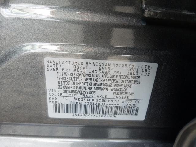 2020 NISSAN SENTRA SV 3N1AB8CVXLY275506