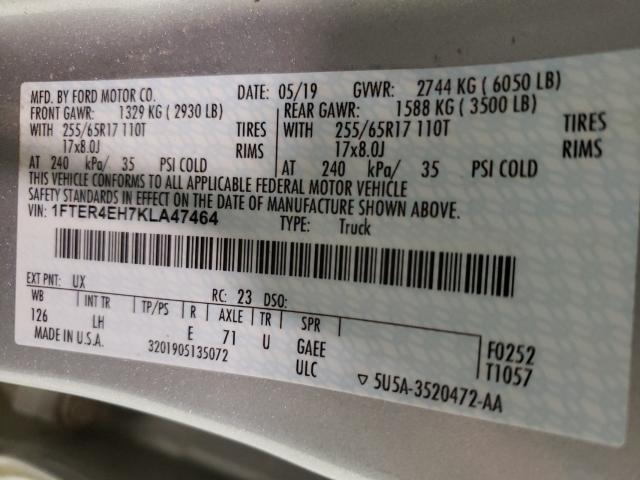 2019 FORD RANGER SUP 1FTER4EH7KLA47464