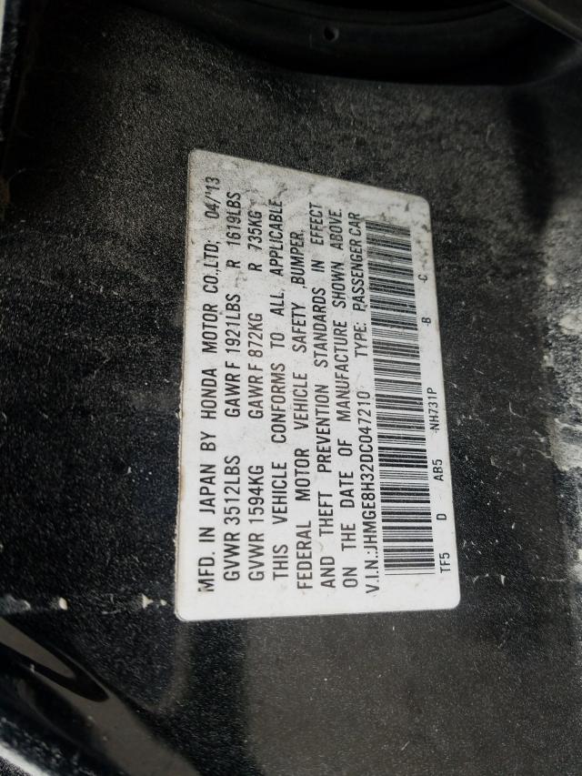 2013 HONDA FIT JHMGE8H32DC047210