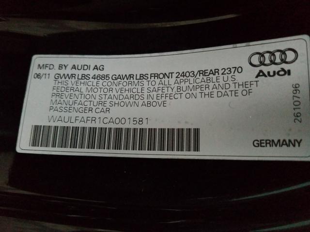 2012 AUDI A5 PREMIUM WAULFAFR1CA001581